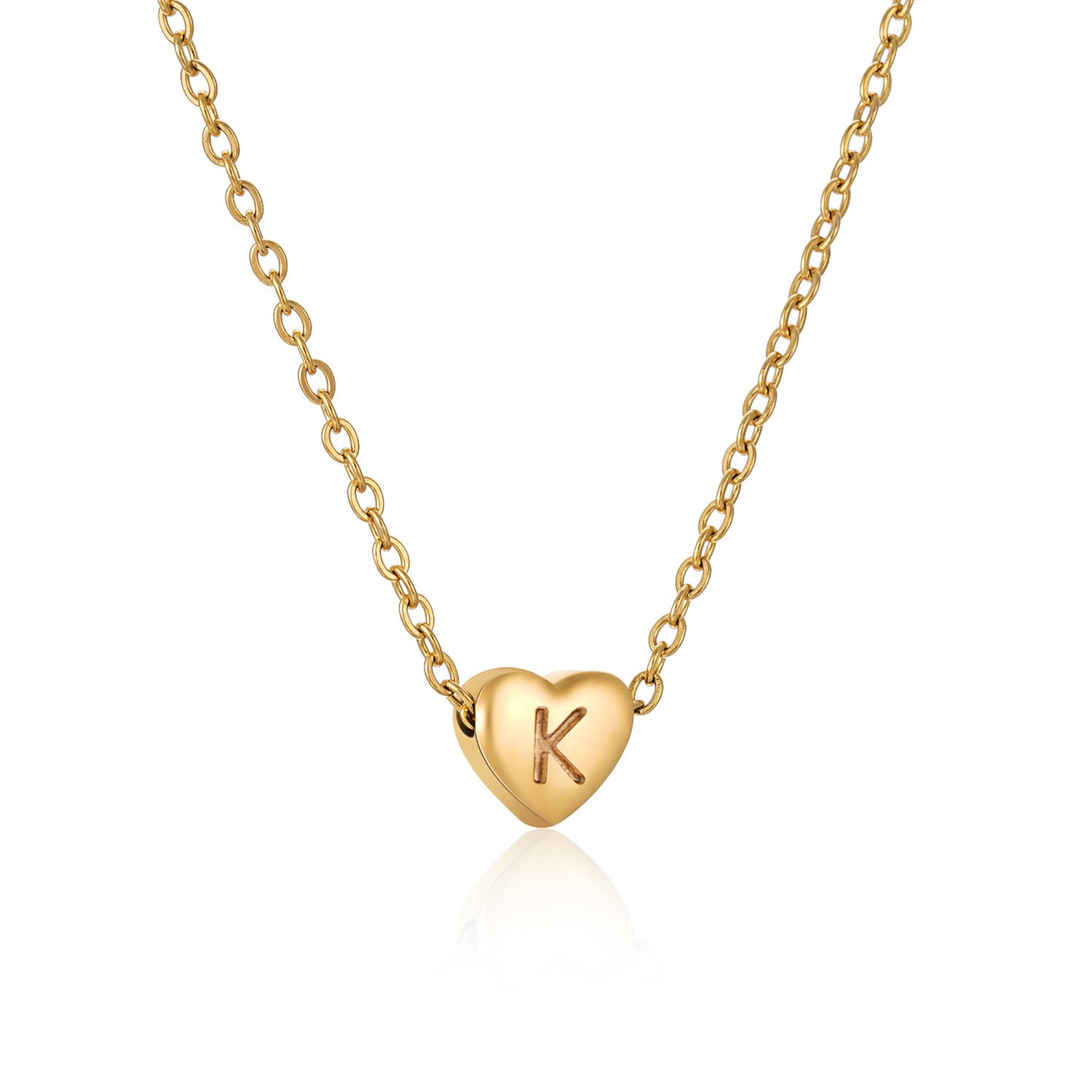 Love Letter Necklace Women Stainless Steel Heart-shaped Niche Clavicle Chain Fashion Necklace