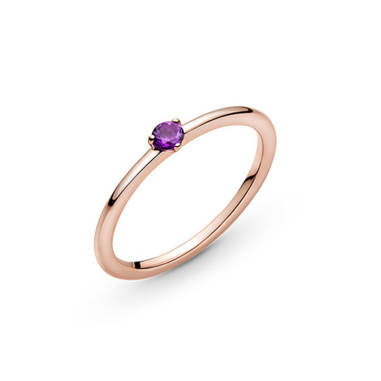 Sterling Silver New Year Of The Jubilee Series New Rose Gold Solitaire Ring