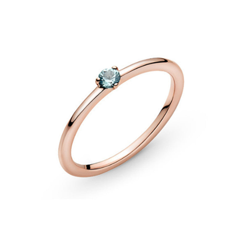 Sterling Silver New Year Of The Jubilee Series New Rose Gold Solitaire Ring