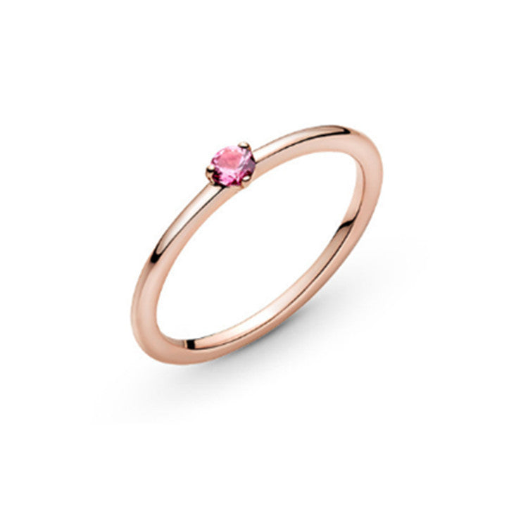 Sterling Silver New Year Of The Jubilee Series New Rose Gold Solitaire Ring