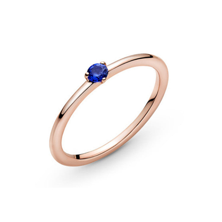 Sterling Silver New Year Of The Jubilee Series New Rose Gold Solitaire Ring