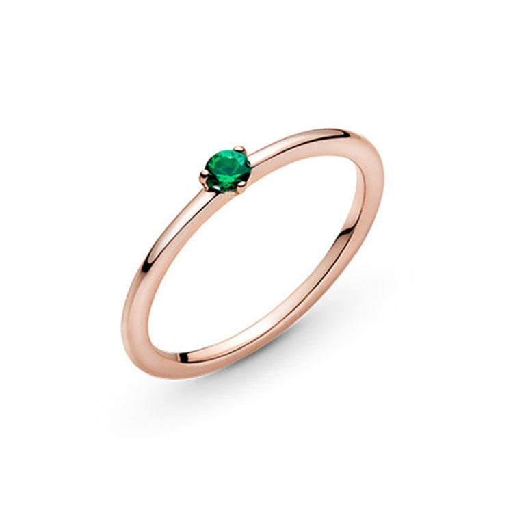Sterling Silver New Year Of The Jubilee Series New Rose Gold Solitaire Ring