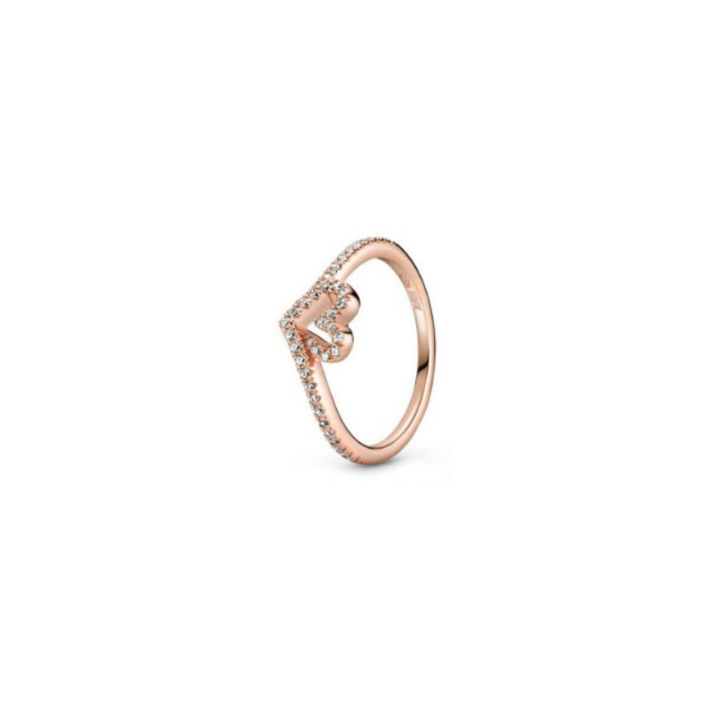 New Double Wishbone Solitaire Ring