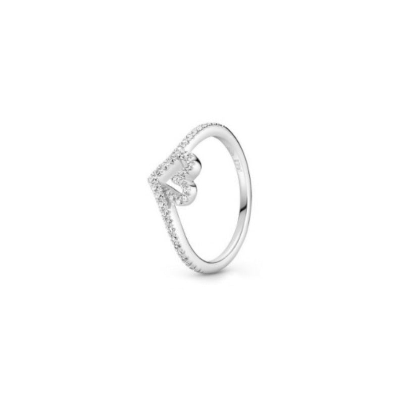 New Double Wishbone Solitaire Ring