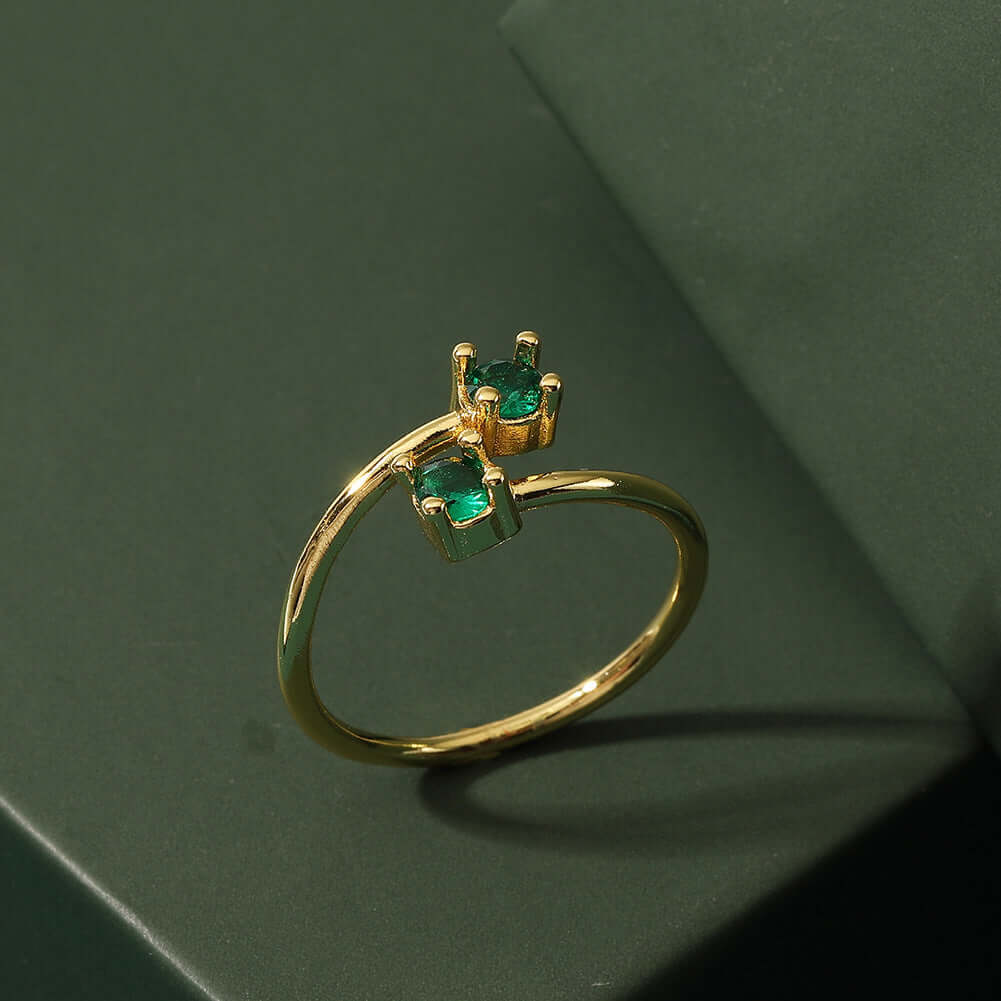 Small Square Adjustable Finger Ring for Women Fresh Little Finger Ring