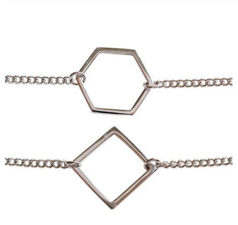 Geometric chain bracelet