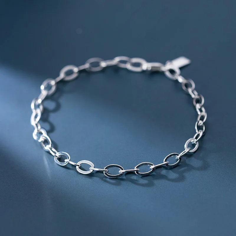 Leg Chain Female Silver Ankle Bracelet 925 Women Jewelry Bobby Socks O Chain Sterling Simplicity