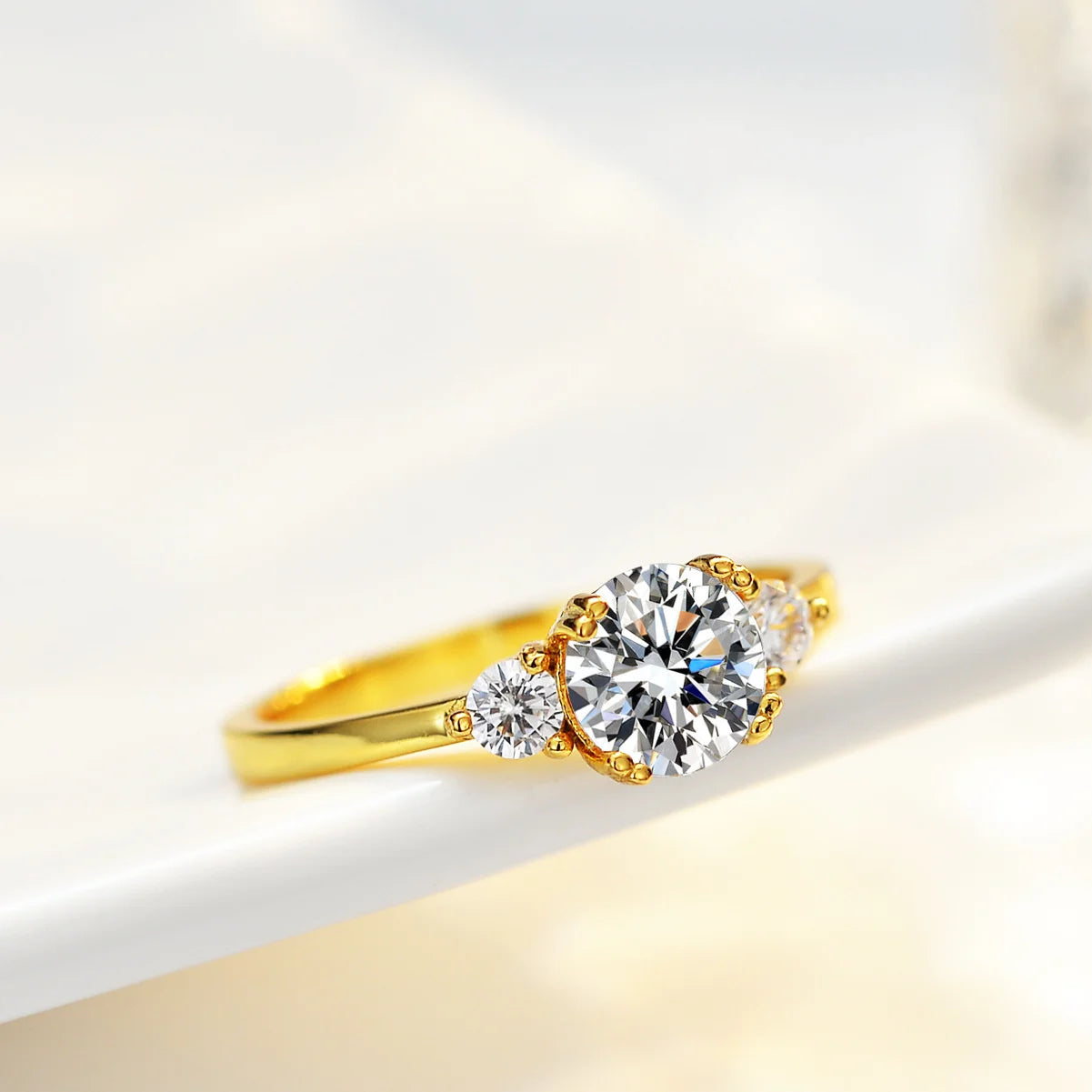 Butterflykiss Moissanite Ring 14K Gold Plated Rings For Women 1.2CT Engagement Partyjewelry 2023 New Trends With GRA Certificate