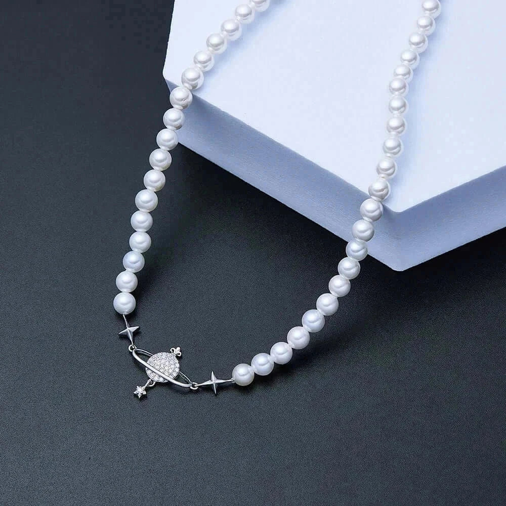 Luxury 925 Sterling Silver Crystal Necklace for Women – Elegant