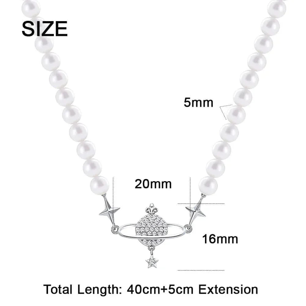 Luxury 925 Sterling Silver Crystal Necklace for Women – Elegant