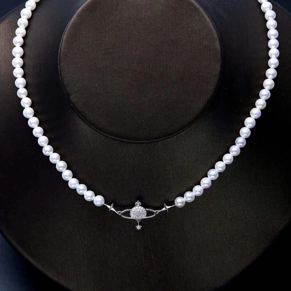 Luxury 925 Sterling Silver Crystal Necklace for Women – Elegant