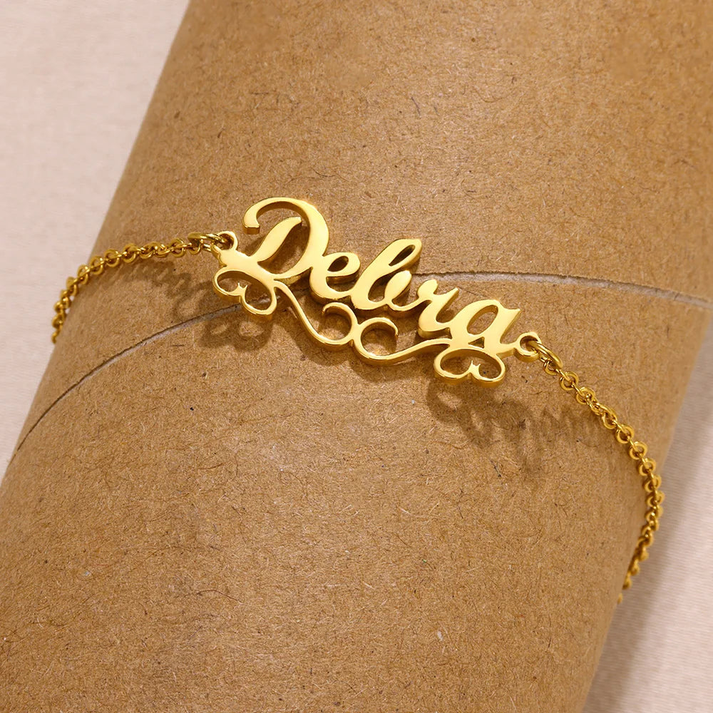 Personalized Custom Name Anklet For Women Summer Jewelry Stainless Steel Leg Chain Nameplate Anklet Best Friend Gifts