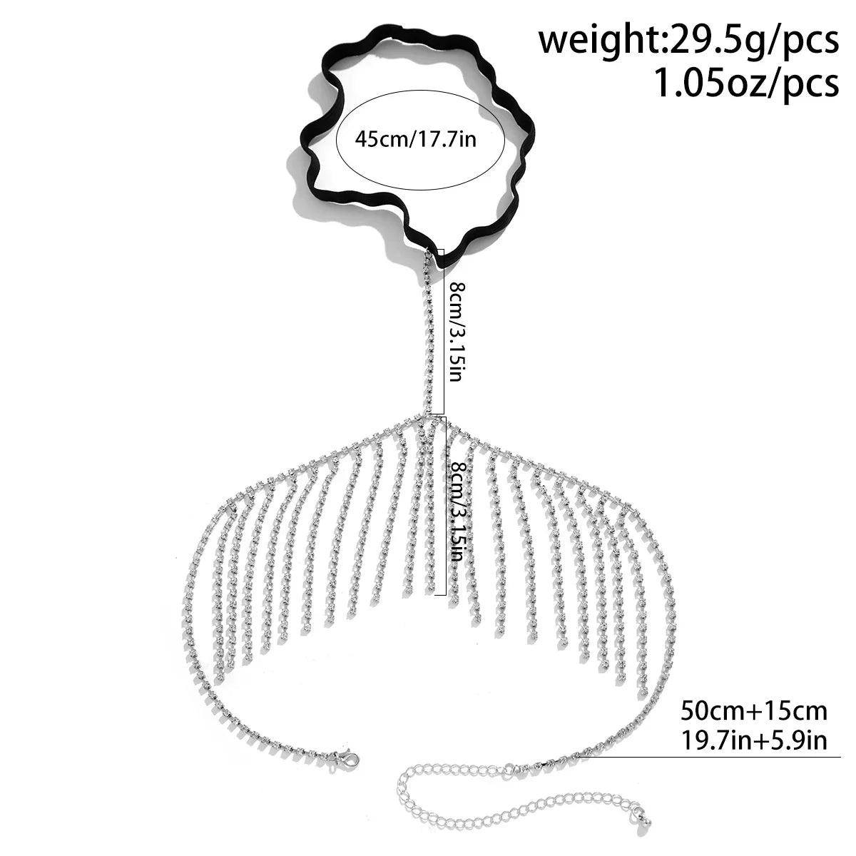 Sexy Rhinestone Tassel Leg Thigh Chain for Women Summer Bikini Wed Bride Garter Belt Party Body