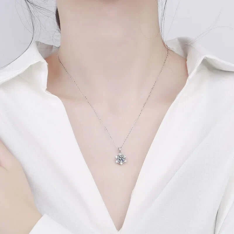 1CT Genuine D VVS1 Moissanite Necklace High Quality & Sparkling Jewelr