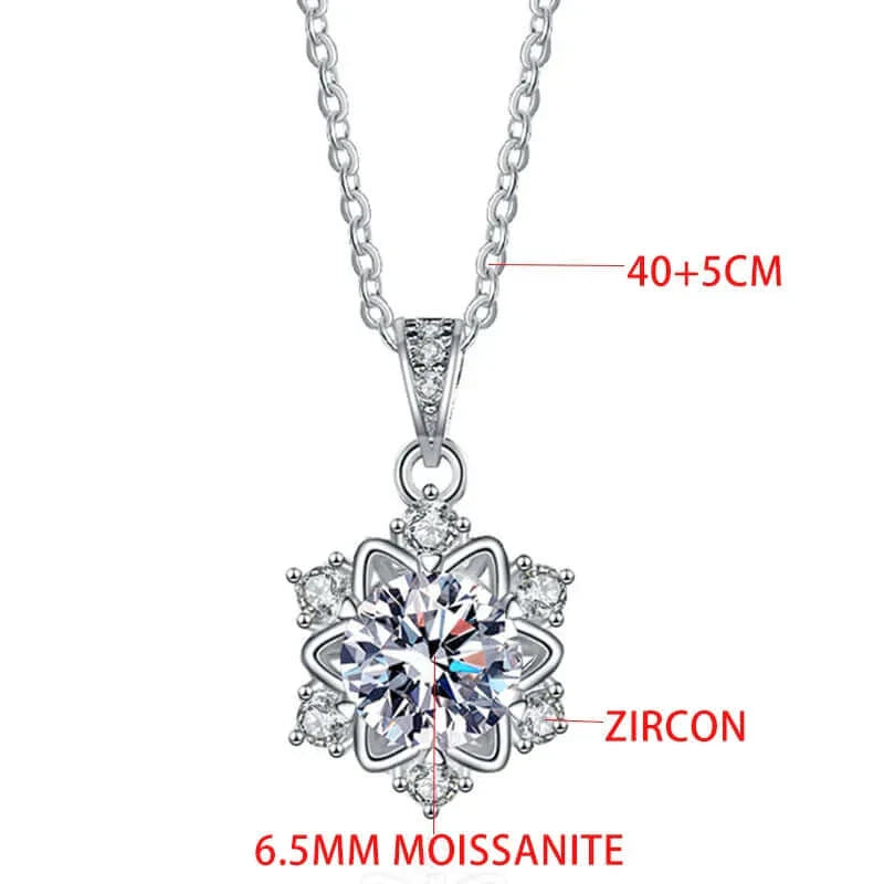 1CT Genuine D VVS1 Moissanite Necklace High Quality & Sparkling Jewelr