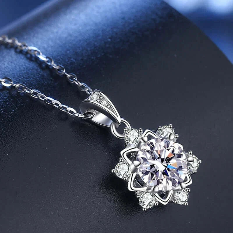1CT Genuine D VVS1 Moissanite Necklace High Quality & Sparkling Jewelr