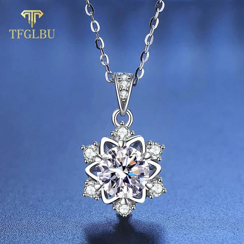 1CT Genuine D VVS1 Moissanite Necklace High Quality & Sparkling Jewelr
