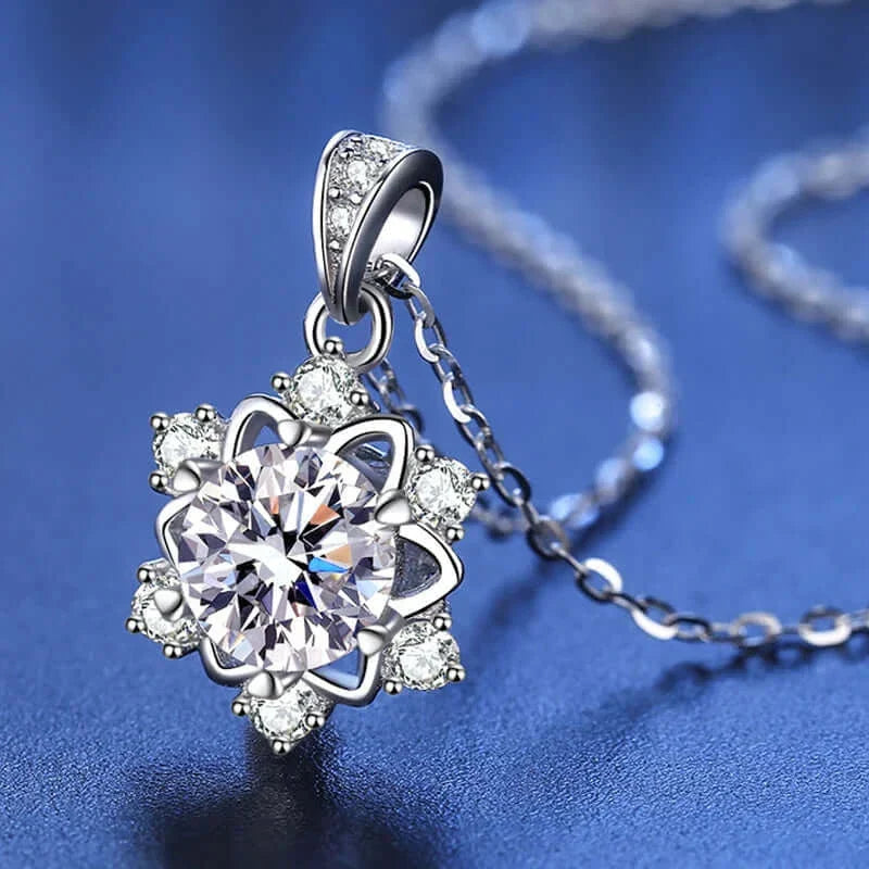 1CT Genuine D VVS1 Moissanite Necklace High Quality & Sparkling Jewelr