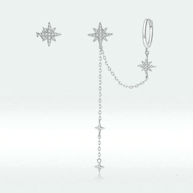Shining Star Stud Popular Fashion Women's Zircon Earrings