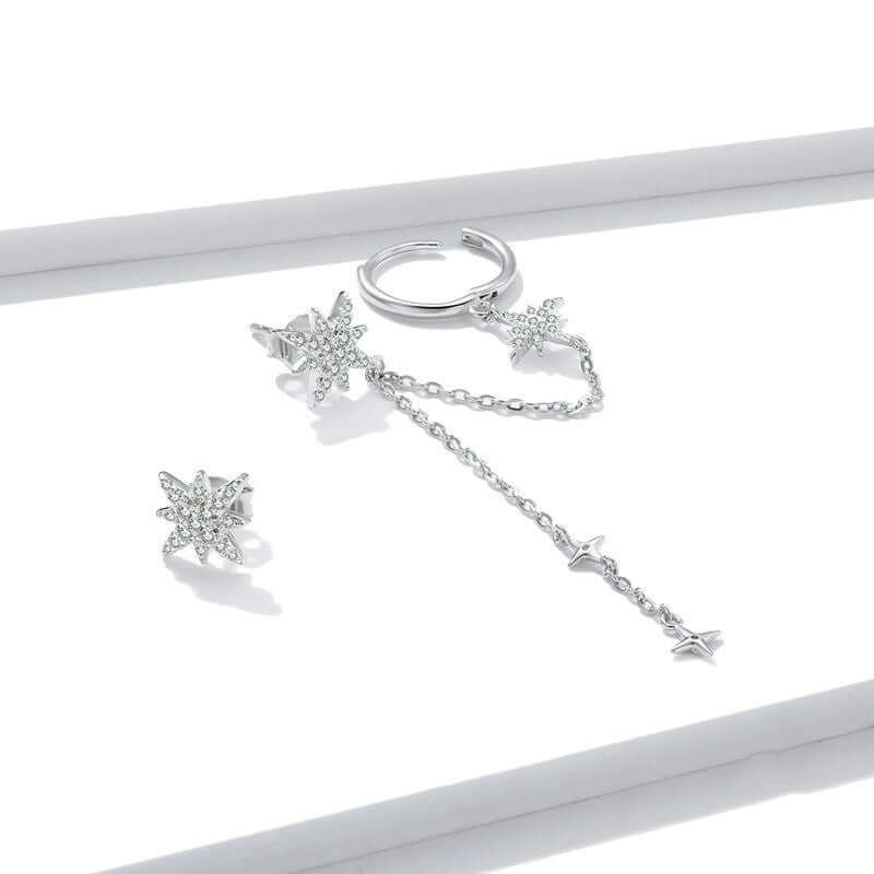 Shining Star Stud Popular Fashion Women's Zircon Earrings