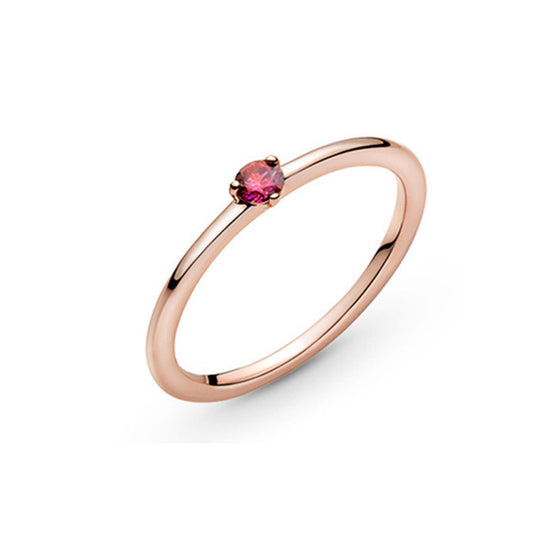 Sterling Silver New Year Of The Jubilee Series New Rose Gold Solitaire Ring