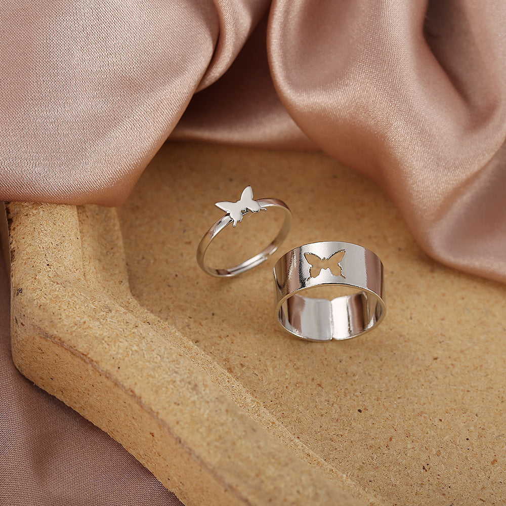 European And American Cross-border Playing Card Ring Vintage Spades Solitaire Ring