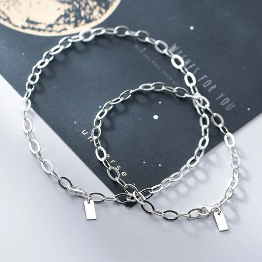 Leg Chain Female Silver Ankle Bracelet 925 Women Jewelry Bobby Socks O Chain Sterling Simplicity