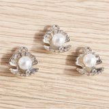 10Pcs 13x15mm Gold Fashion Seashell Pearl Pendant For DIY Handmade Necklace Bracelet Jewelry Making Accessories