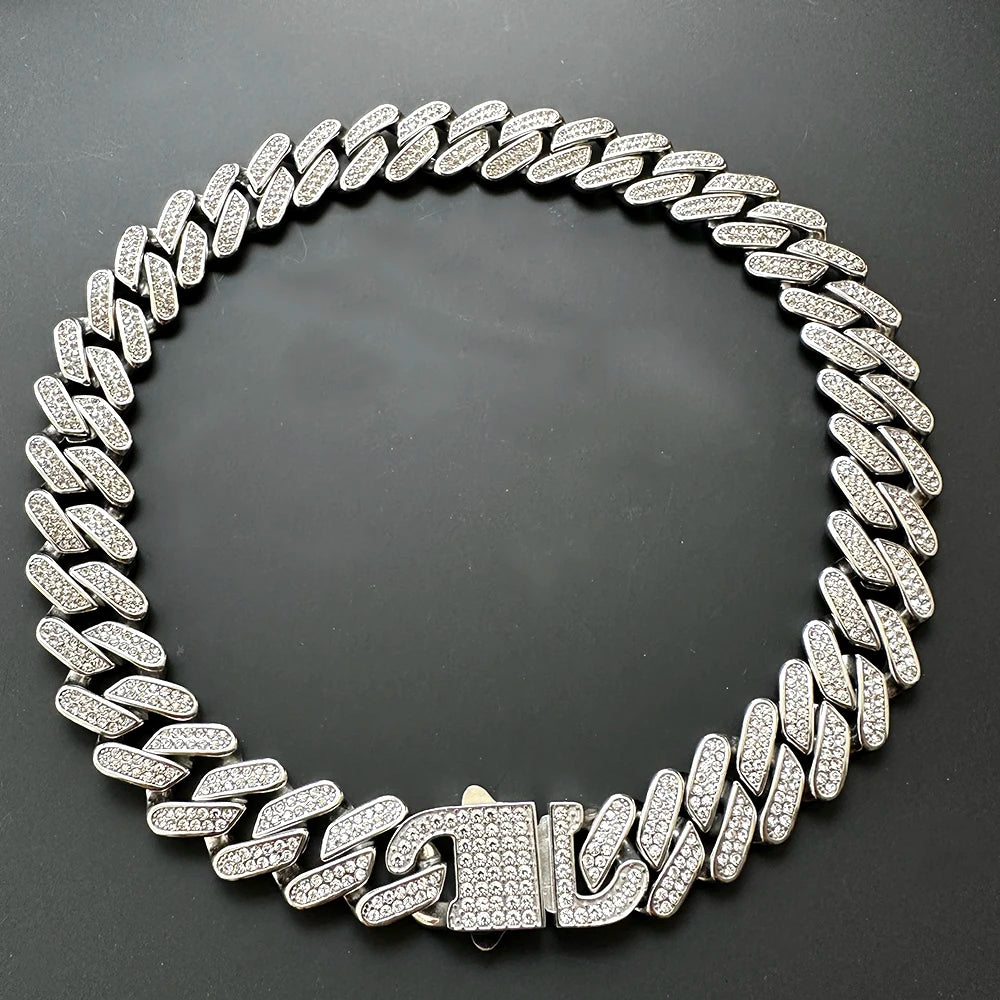 NO FADE 19mm 316L Stainless Steel Cuban Chain Necklace