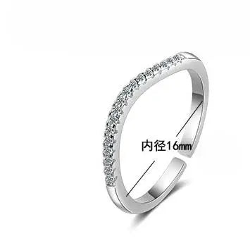 Test Passed Moissanite Ring Matching Wedding Diamond Band for Women 925 Sterling Silver Female Crown Single Tail Ring