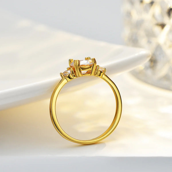 Butterflykiss Moissanite Ring 14K Gold Plated Rings For Women 1.2CT Engagement Partyjewelry 2023 New Trends With GRA Certificate