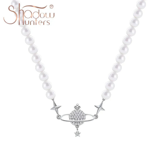 Luxury 925 Sterling Silver Crystal Necklace for Women – Elegant