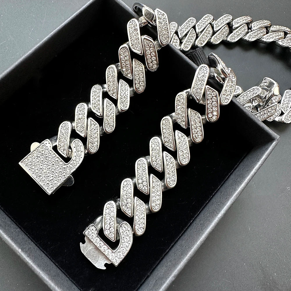 NO FADE 19mm 316L Stainless Steel Cuban Chain Necklace