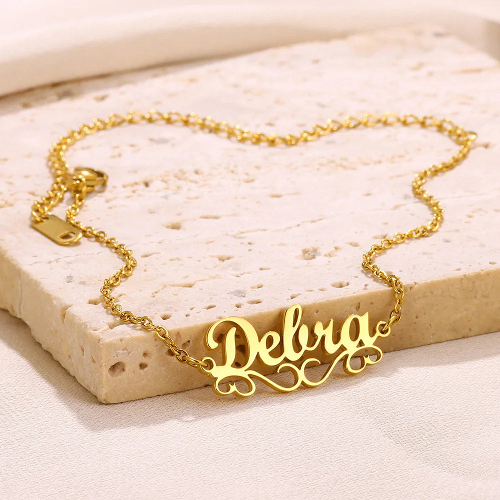 Personalized Custom Name Anklet For Women Summer Jewelry Stainless Steel Leg Chain Nameplate Anklet Best Friend Gifts