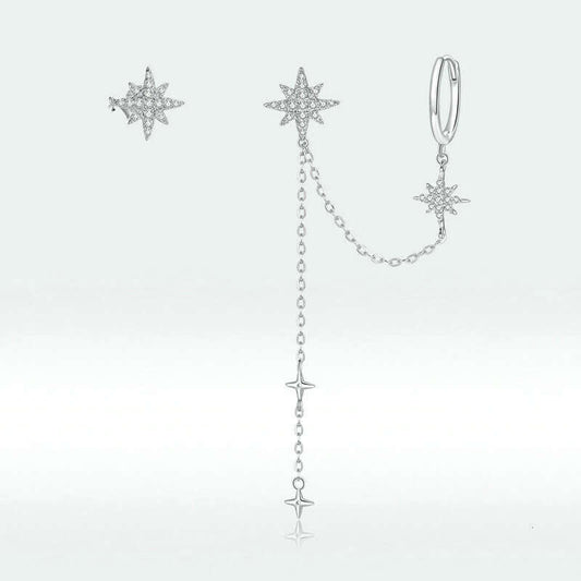 Shining Star Stud Popular Fashion Women's Zircon Earrings