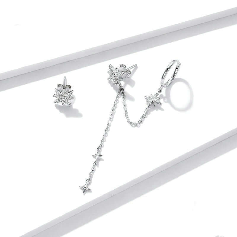 Shining Star Stud Popular Fashion Women's Zircon Earrings