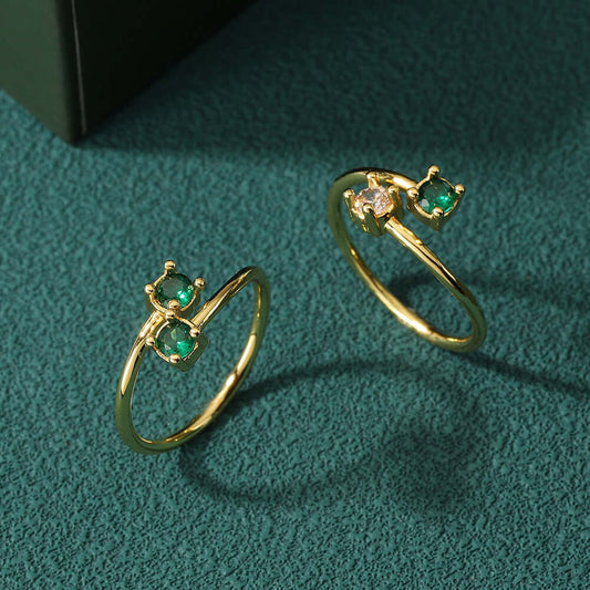 Small Square Adjustable Finger Ring for Women Fresh Little Finger Ring
